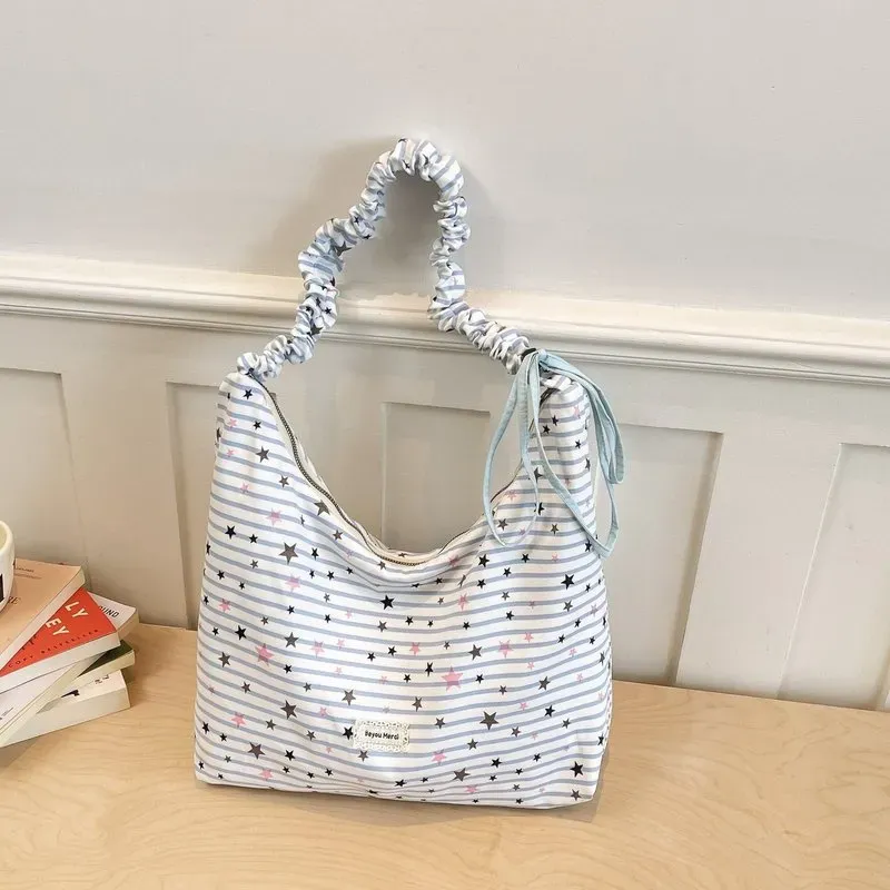 Tas Selempang Wanita Bahan PU Sintetis Motif Polkadot Warna Putih Bentuk Kotak Grosir Import