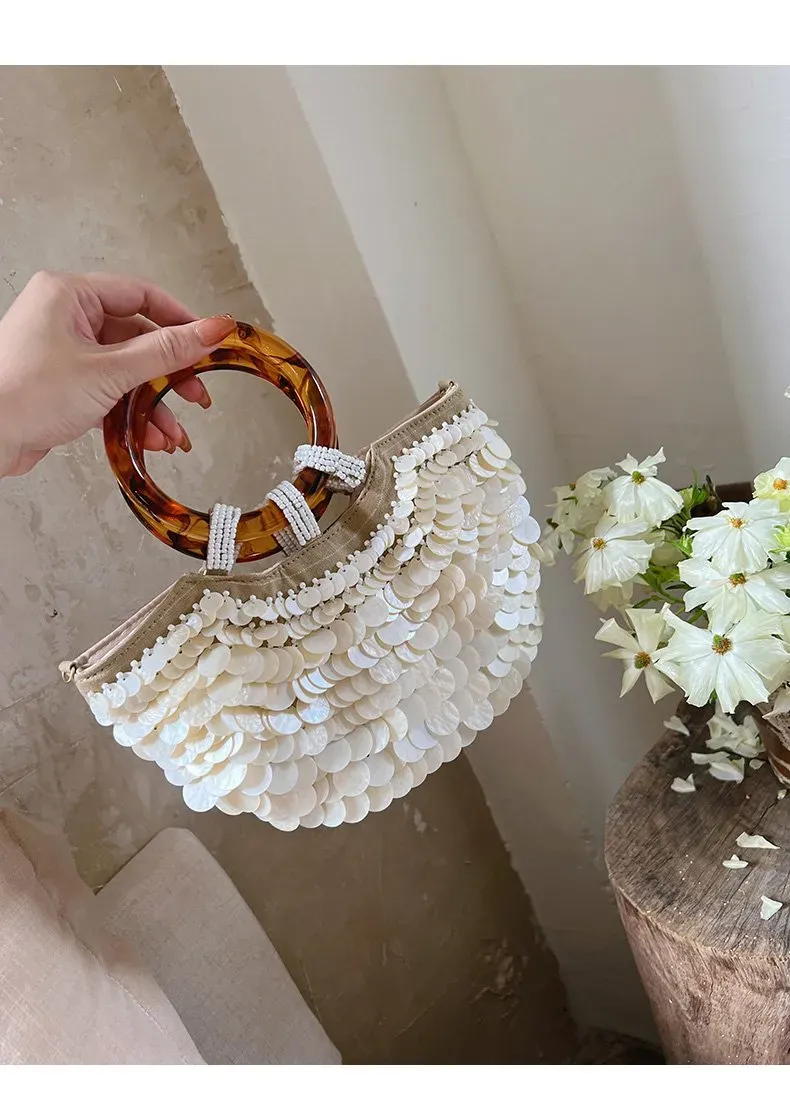 Tas Selempang Wanita Bahan PU Sintetis Motif Print Bentuk Crescent Tali Lebar Grosir Import