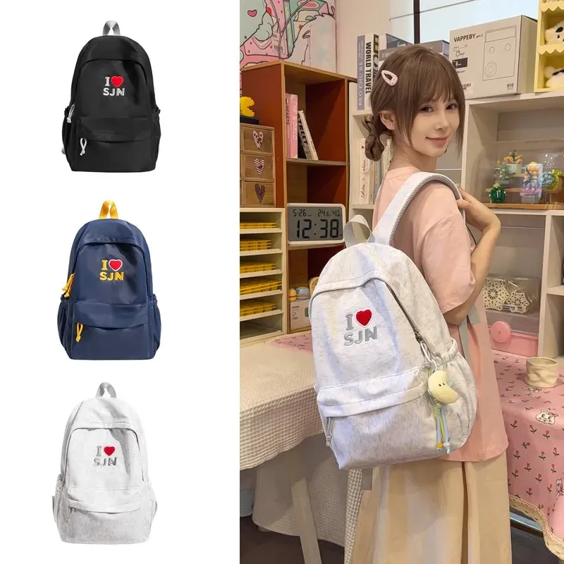 Tas Ransel Wanita Bahan Oxford Motif Print Bentuk Kotak Tali Lebar Resleting untuk Reseller