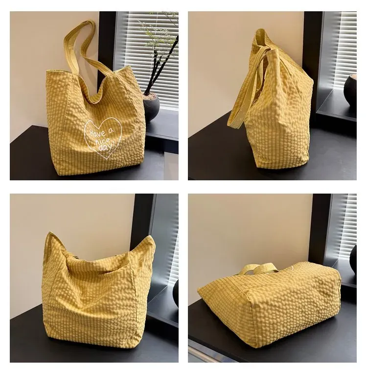 Tas Selempang Wanita Bahan PU Sintetis Motif Print Warna Kuning Bentuk Kotak Motif Floral