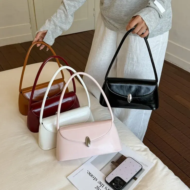 Tas Selempang Wanita Bahan PU Sintetis Polos Warna Pink Bentuk Kotak Tali Grosir Import