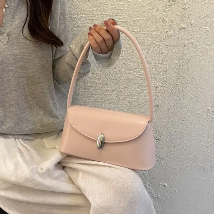 Tas Selempang Wanita Bahan PU Sintetis Polos Warna Pink Bentuk Kotak Tali Grosir Import