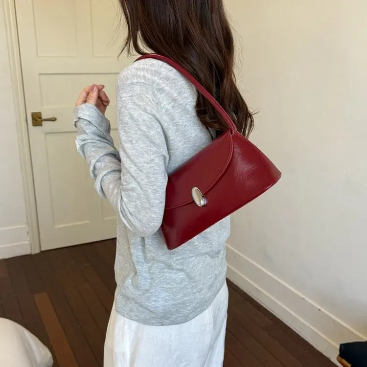Tas Selempang Wanita Bahan PU Sintetis Polos Warna Pink Bentuk Kotak Tali Grosir Import