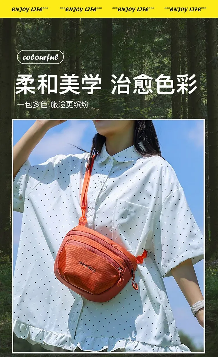 Tas Selempang Wanita Bahan Nylon Polos Bentuk Kotak Tali Panjang Resleting untuk Toko Online
