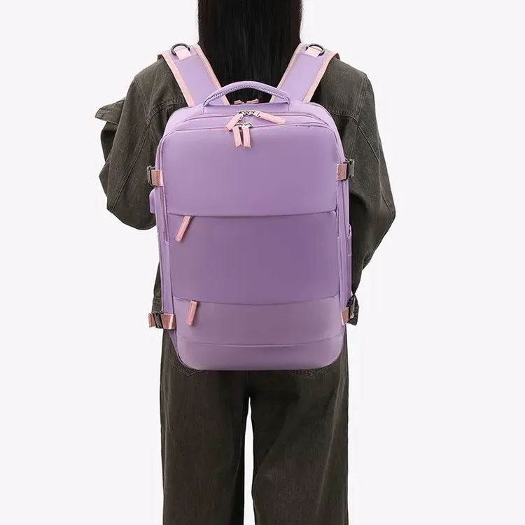 Tas Ransel Wanita Bahan Oxford Warna Hijau Resleting Fashion Grosir Import