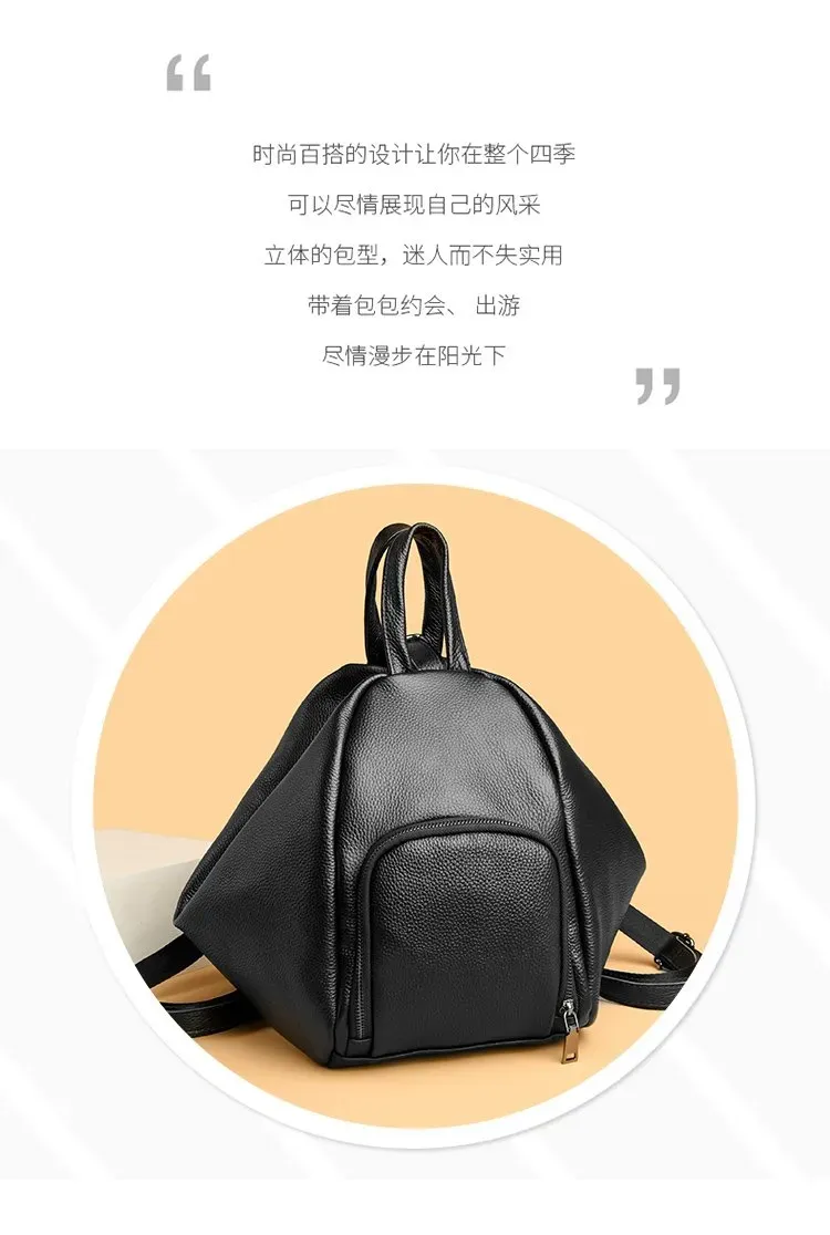 Tas Ransel Wanita Bahan PU Sintetis Polos Warna Hitam Bentuk Kotak Tali Panjang Resleting