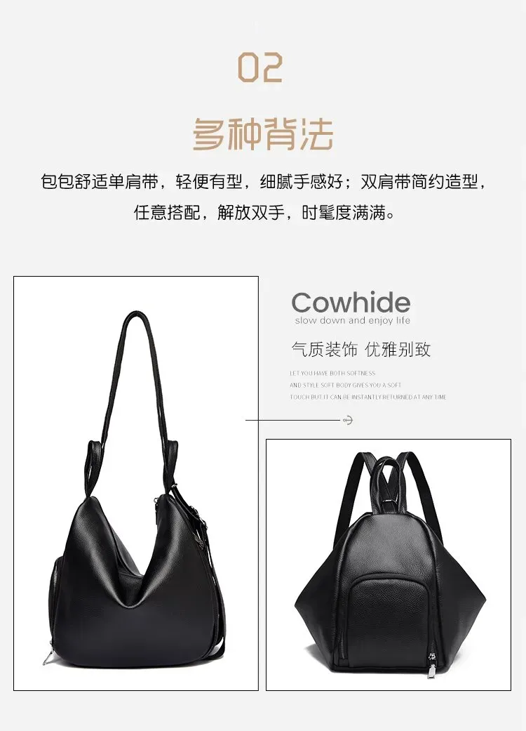 Tas Ransel Wanita Bahan PU Sintetis Polos Warna Hitam Bentuk Kotak Tali Panjang Resleting