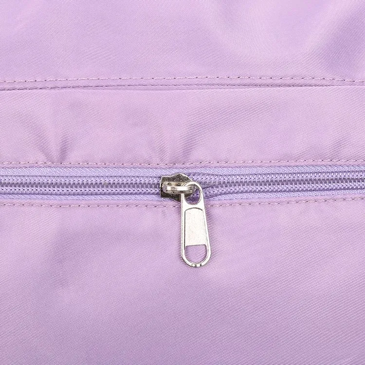 Tas Selempang Wanita Bahan Nylon Polos Warna Putih Bentuk Kotak Tali Lebar untuk Travel Grosir