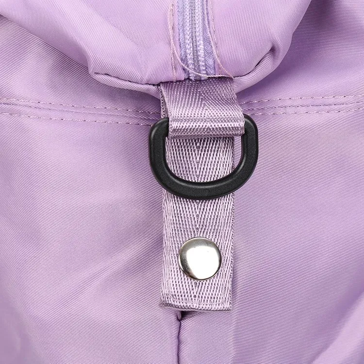 Tas Selempang Wanita Bahan Nylon Polos Warna Putih Bentuk Kotak Tali Lebar untuk Travel Grosir