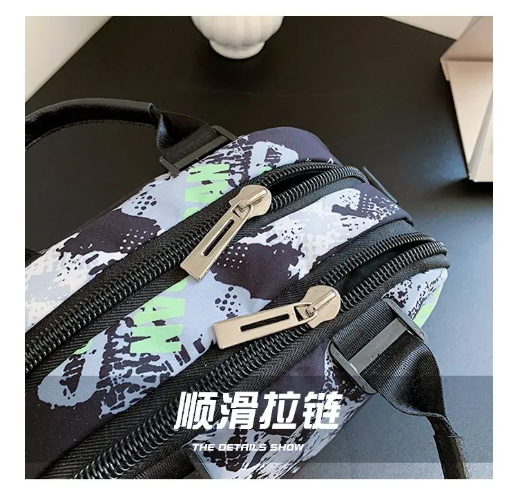 Tas Selempang Wanita Bahan PU Sintetis Motif Print Warna Hitam Bentuk Bulat Tali Grosir Import