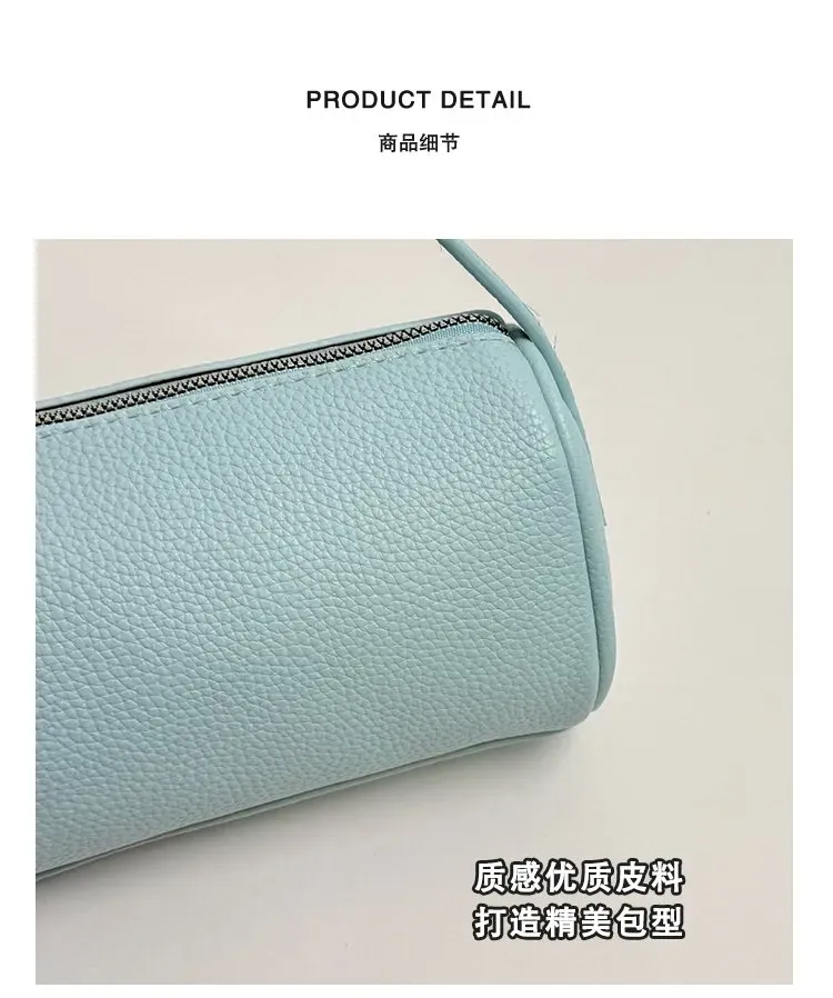 Tas Selempang Wanita Bahan PU Sintetis Polos Warna Hitam Bentuk Bulat Tali Grosir Import