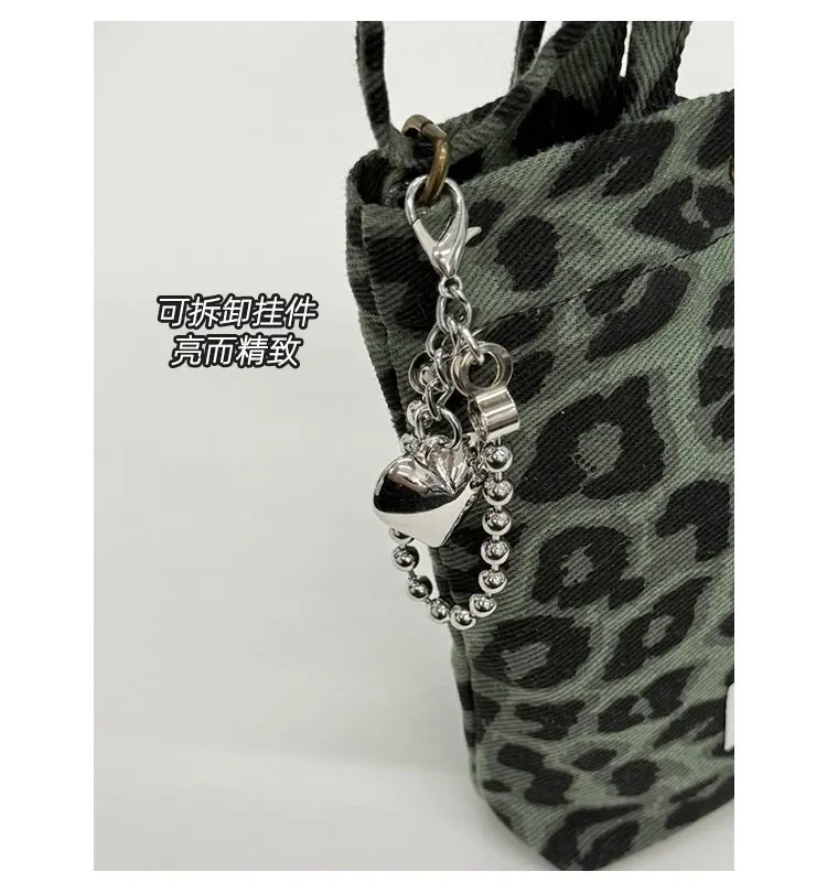 Tas Selempang Wanita Bahan PU Sintetis Motif Print Warna Hitam Bentuk Kotak Tali untuk Jualan