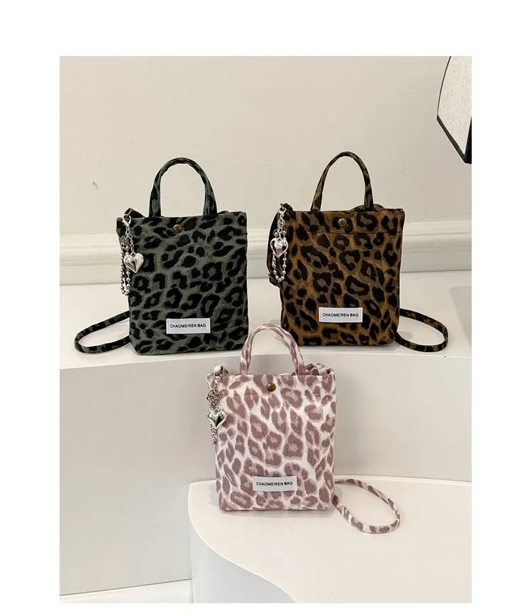 Tas Selempang Wanita Bahan PU Sintetis Motif Print Warna Hitam Bentuk Kotak Tali untuk Jualan