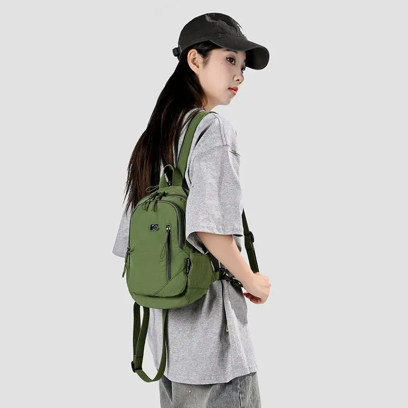 Tas Selempang Wanita Bahan PU Sintetis Motif Jaring Warna Putih Bentuk Bulat Grosir Import