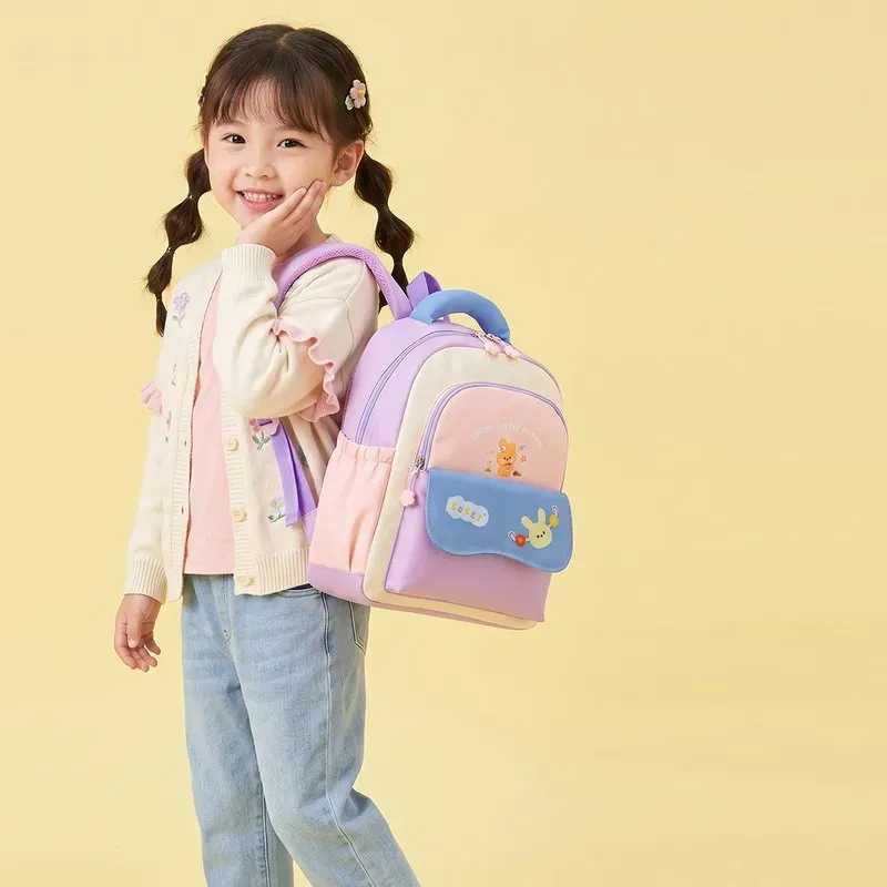 Tas Ransel Anak Bahan PU Sintetis Polos Warna Hitam Bentuk Kotak Tali Lebar Grosir Import