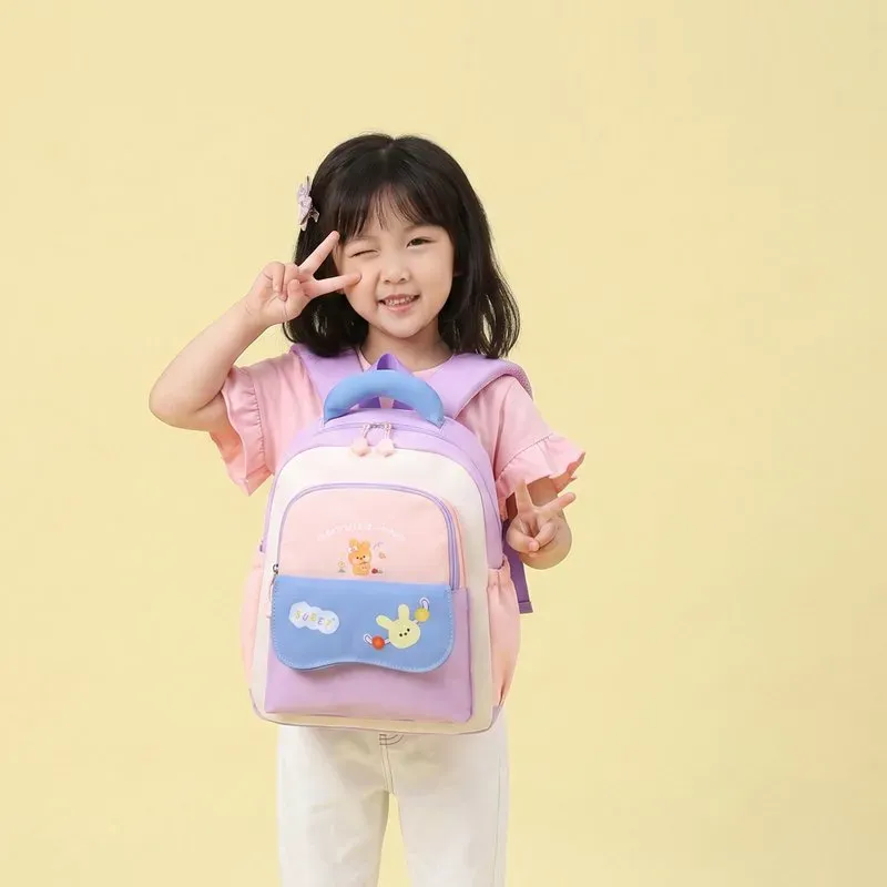 Tas Ransel Anak Bahan PU Sintetis Polos Warna Hitam Bentuk Kotak Tali Lebar Grosir Import