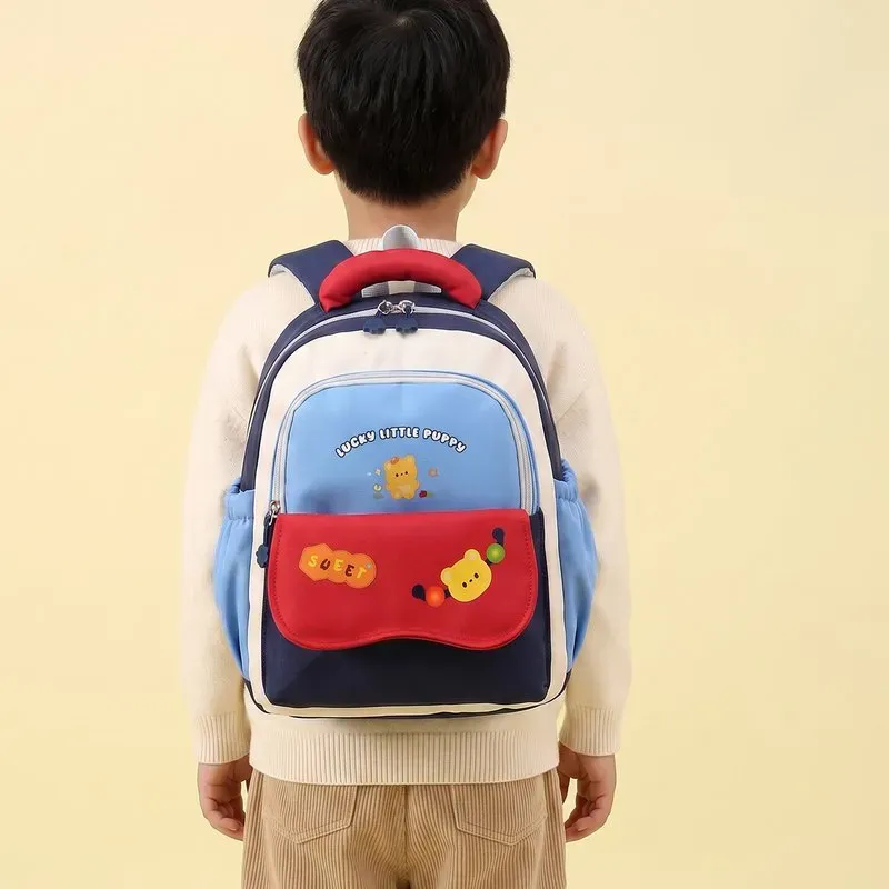 Tas Ransel Anak Bahan PU Sintetis Polos Warna Hitam Bentuk Kotak Tali Lebar Grosir Import