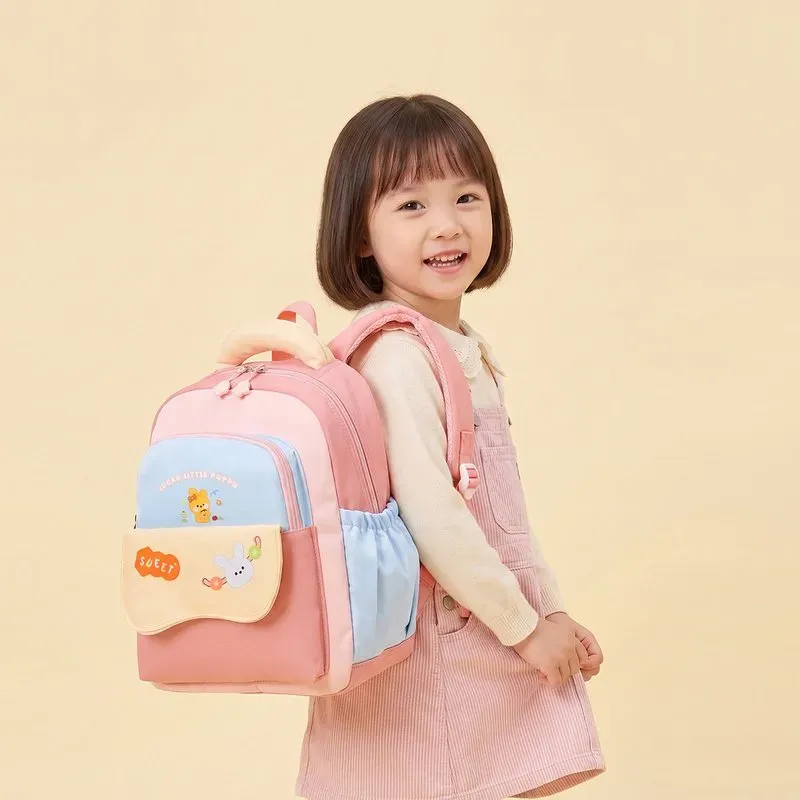Tas Ransel Anak Bahan PU Sintetis Polos Warna Hitam Bentuk Kotak Tali Lebar Grosir Import