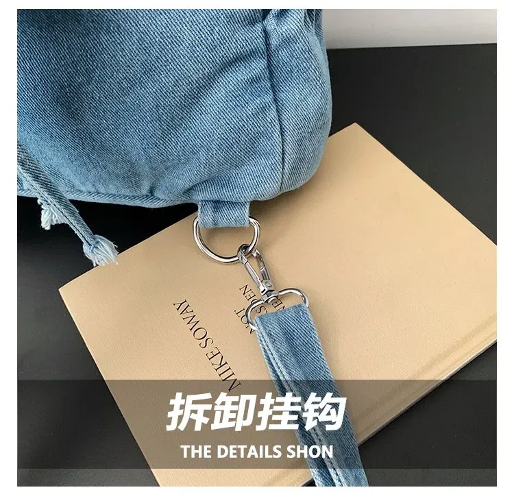Tas Ransel Wanita Bahan PU Sintetis Polos Warna Biru Bentuk Kotak Tali Panjang Grosir Import