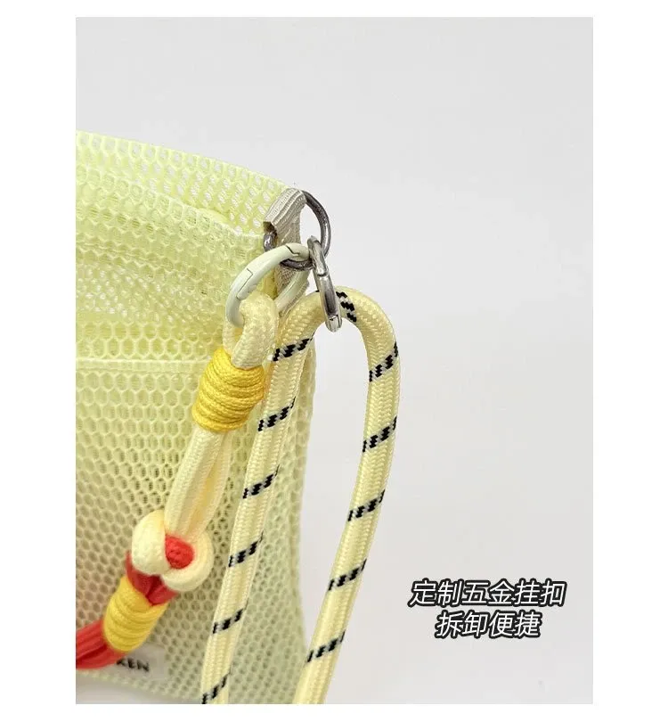 Tas Selempang Wanita Bahan Nylon Polos Warna Merah Bentuk Kotak Tali Serut Grosir Import