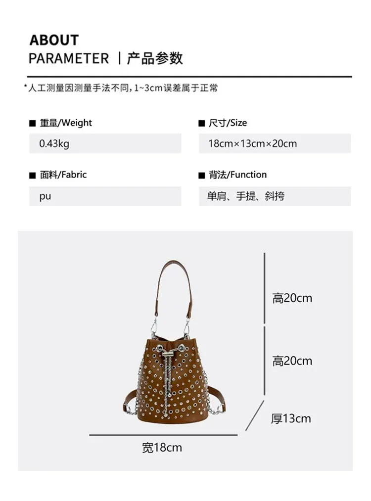 Tas Bucket Wanita Bahan PU Sintetis Motif Print Bentuk Bucket Tali Panjang untuk Reseller