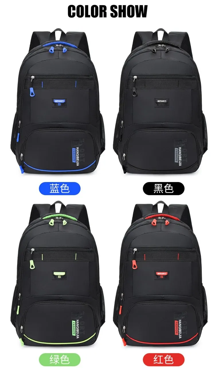 Tas Ransel Wanita Bahan Oxford Polos Bentuk Kotak Tali Lebar Kapasitas Besar Grosir Import