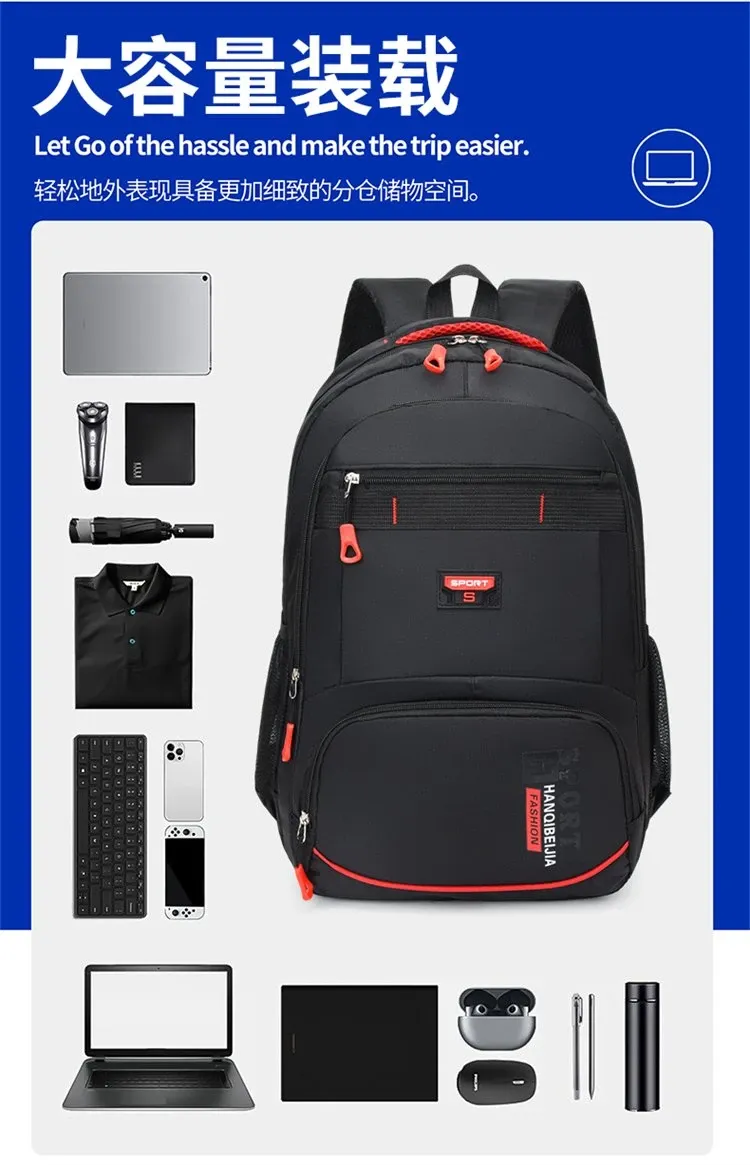 Tas Ransel Wanita Bahan Oxford Polos Bentuk Kotak Tali Lebar Kapasitas Besar Grosir Import