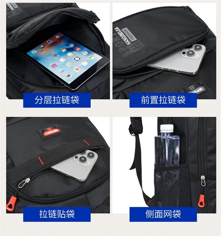 Tas Ransel Wanita Bahan Oxford Polos Bentuk Kotak Tali Lebar Kapasitas Besar Grosir Import