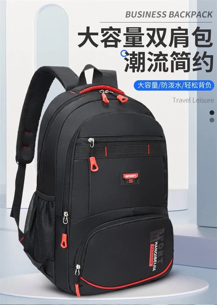 Tas Ransel Wanita Bahan Oxford Polos Bentuk Kotak Tali Lebar Kapasitas Besar Grosir Import