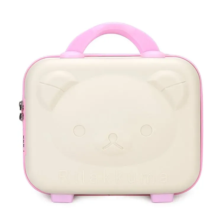 Tas Kosmetik Polos Warna Pink Bentuk Kotak Tali Lebar Resleting Grosir Import