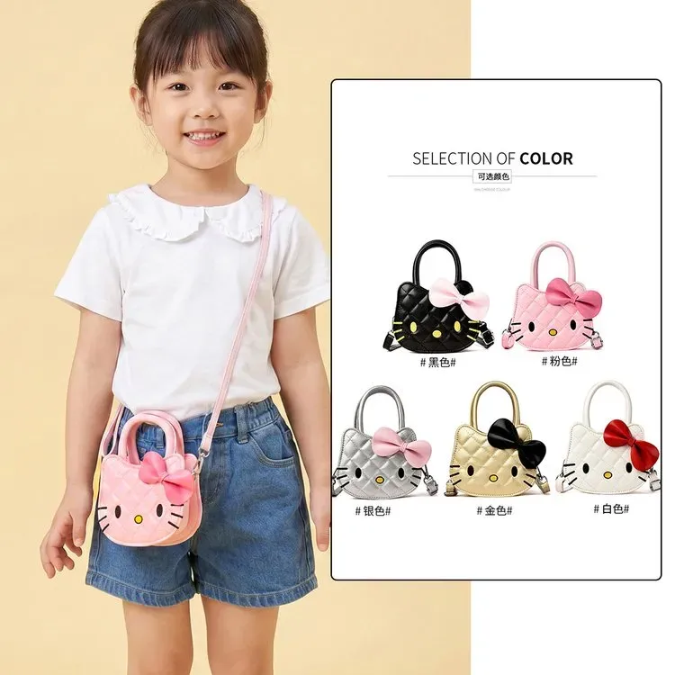 Tas Ransel Anak Bahan Nylon Motif Print Warna Pink Bentuk Kotak Tali Lebar Grosir Import