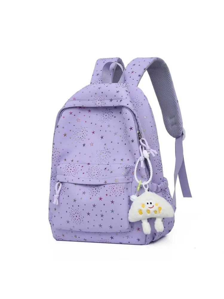 Tas Ransel Wanita Bahan Nylon Motif Print Bentuk Kotak Tali Lebar Resleting Stok China