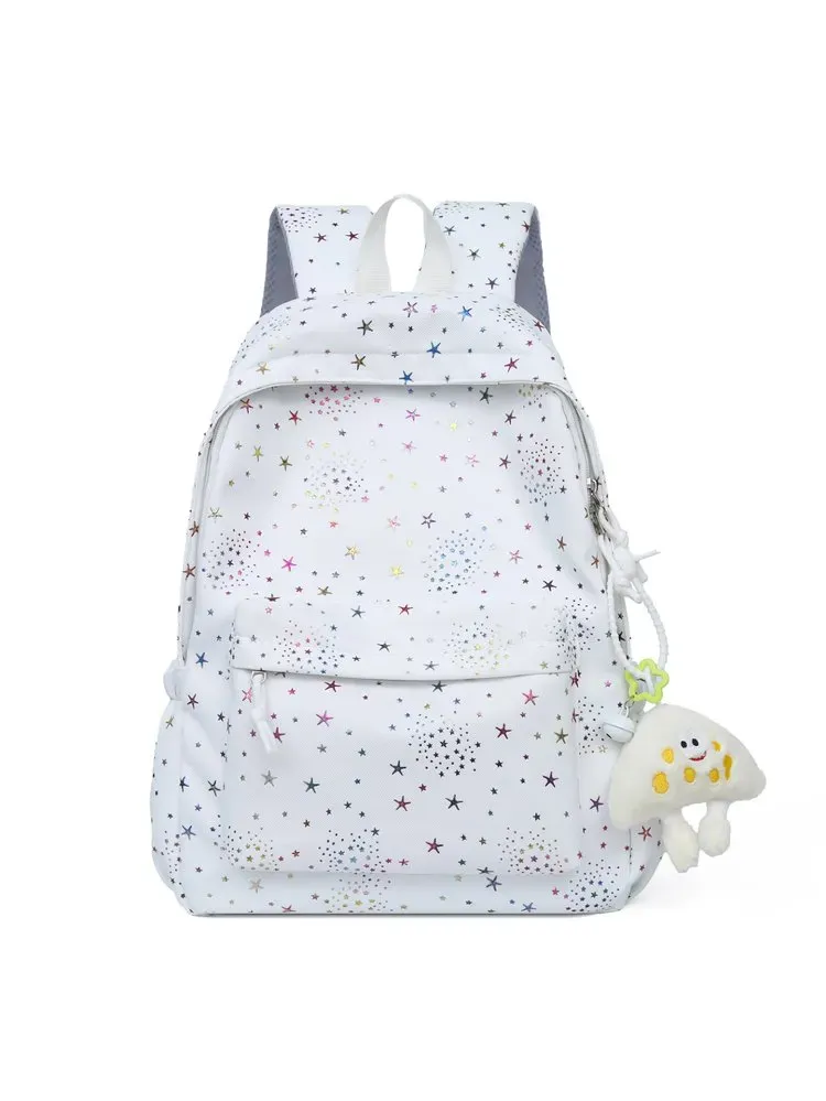 Tas Ransel Wanita Bahan Nylon Motif Print Bentuk Kotak Tali Lebar Resleting Stok China