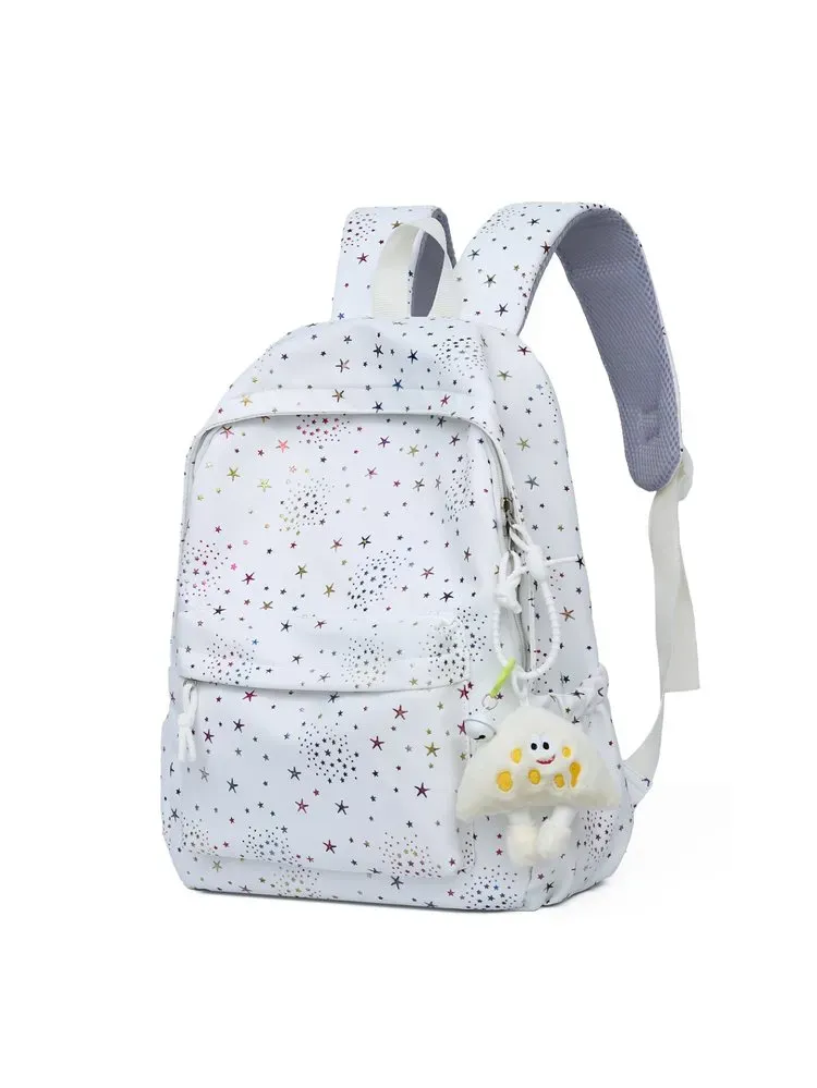 Tas Ransel Wanita Bahan Nylon Motif Print Bentuk Kotak Tali Lebar Resleting Stok China