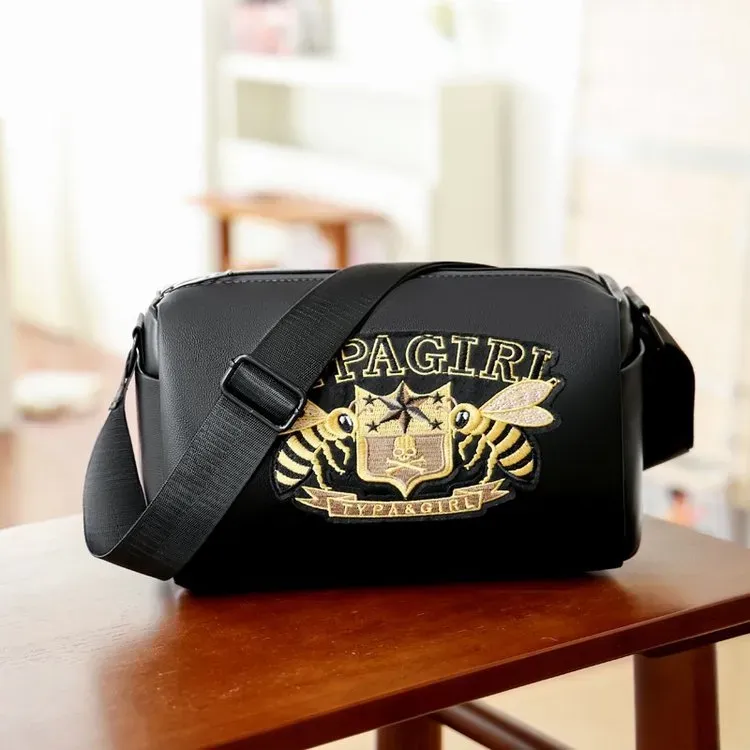 Tas Selempang Wanita Model Quilted Warna Hitam Bentuk Kotak Tali Panjang Grosir Import