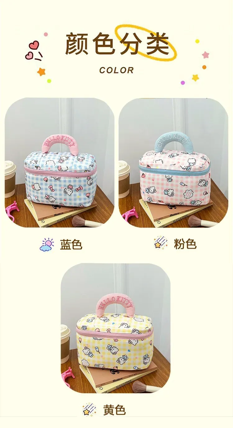 Tas Kosmetik Bahan PU Sintetis Motif Polkadot Warna Putih Bentuk Kotak Tali untuk Toko Online
