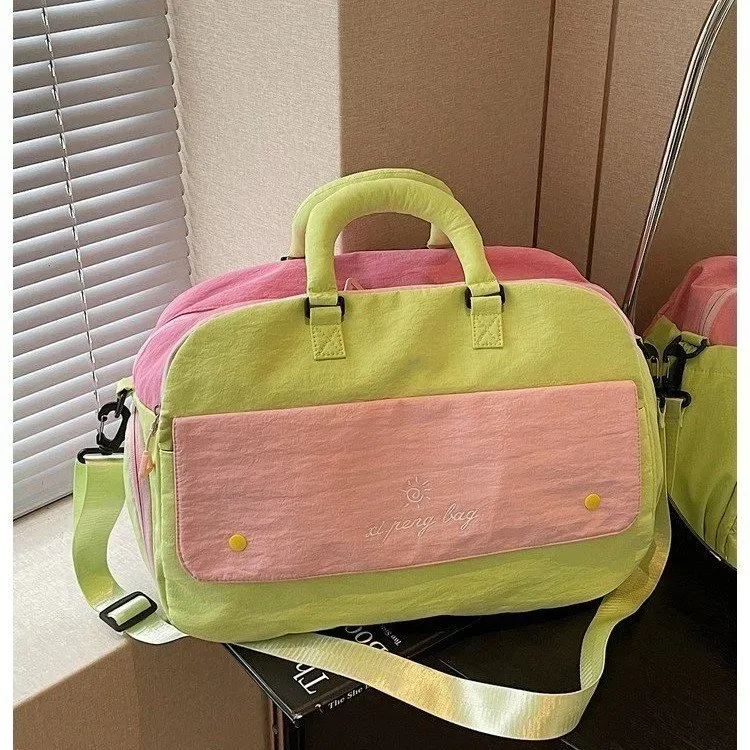Tas Selempang Wanita Bahan Kain Polos Warna Pink Bentuk Kotak Tali Panjang Grosir Import kategori tas selempang grosir