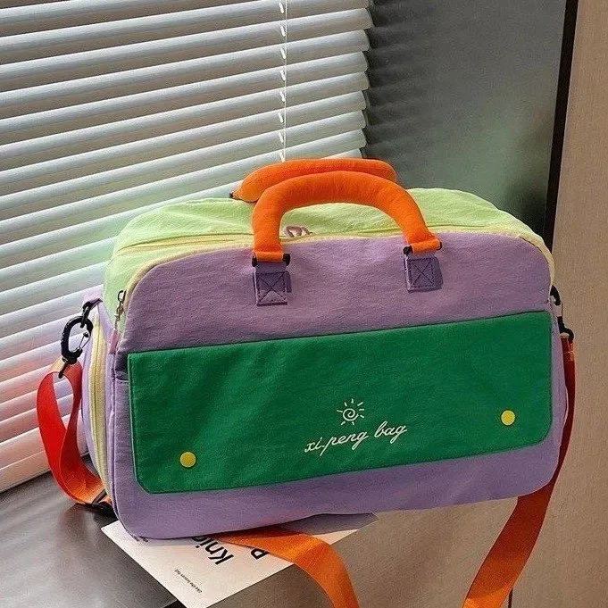 Tas Selempang Wanita Bahan Kain Polos Warna Pink Bentuk Kotak Tali Panjang Grosir Import