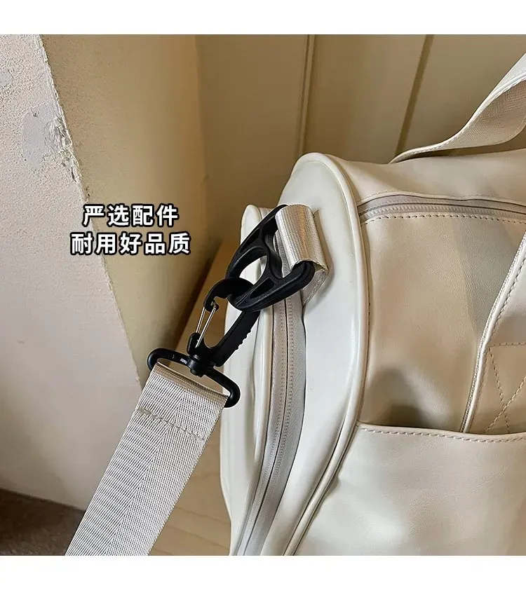 Tas Selempang Pria Bahan Nylon Polos Warna Hitam Bentuk Kotak Tali Lebar untuk Travel Grosir