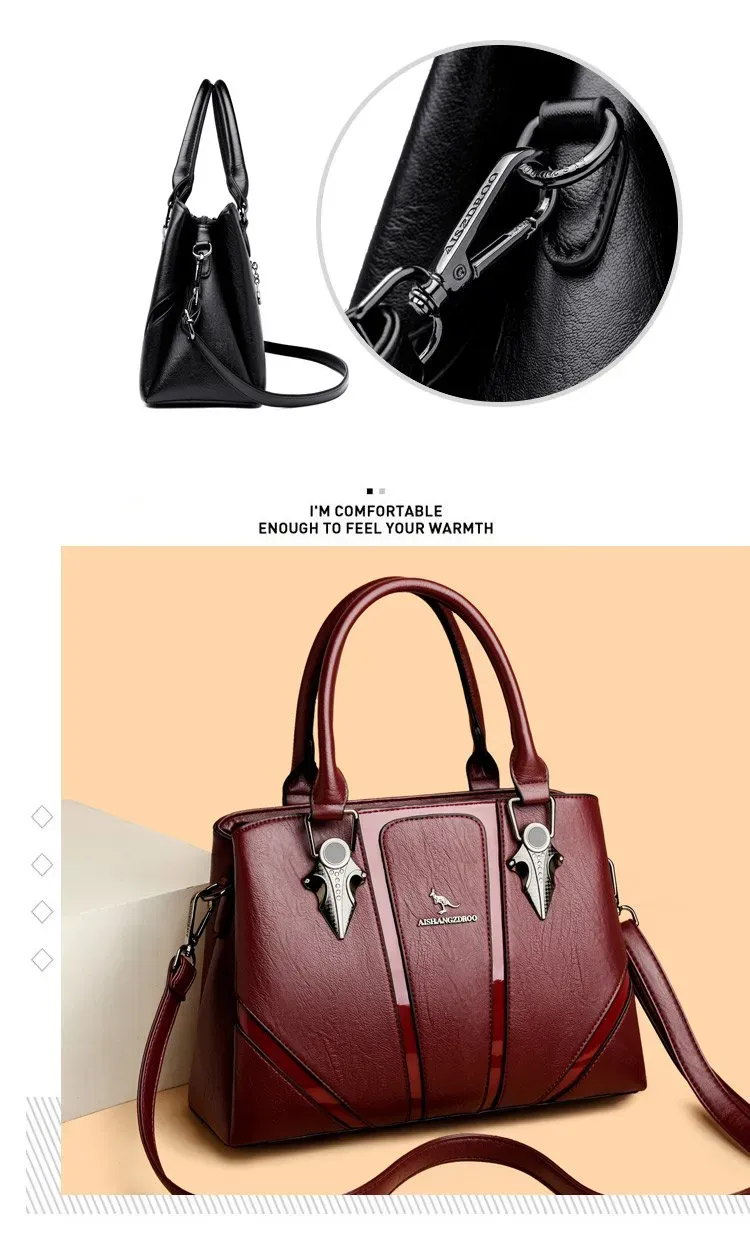 Tas Selempang Wanita Bahan PU Sintetis Polos Warna Hitam Bentuk Kotak Tali Resleting Grosir