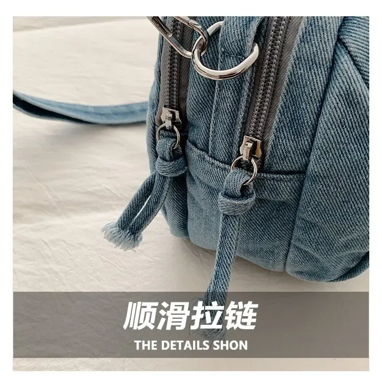 Tas Tote Wanita Bahan PU Sintetis Motif Bintang Warna Biru Bentuk Bulat Tali Grosir Import