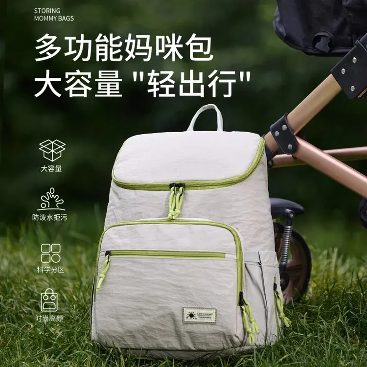Tas Ransel Wanita Bahan Nylon Polos Warna Hitam Bentuk Kotak Tali Lebar Stok China