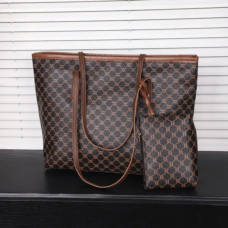 Tas Tote Wanita Bahan PU Sintetis Motif Print Warna Putih Bentuk Kotak Tali Grosir Import