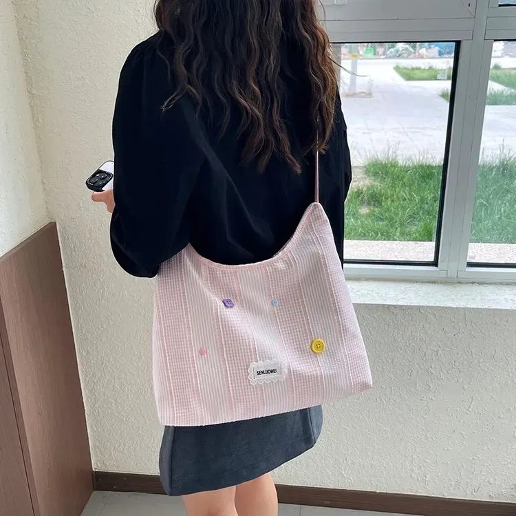 Tas Tote Wanita Bahan PU Sintetis Motif Print Warna Hitam Bentuk Kotak Tali Grosir Import