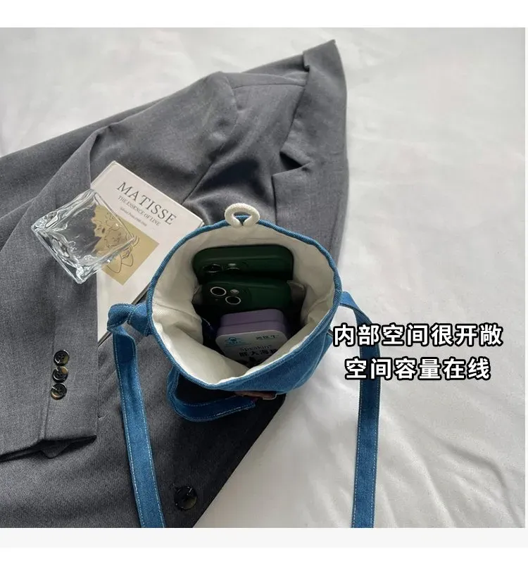 Tas Selempang Wanita Bahan PU Sintetis Polos Warna Biru Bentuk Kotak Tali Stok Grosir