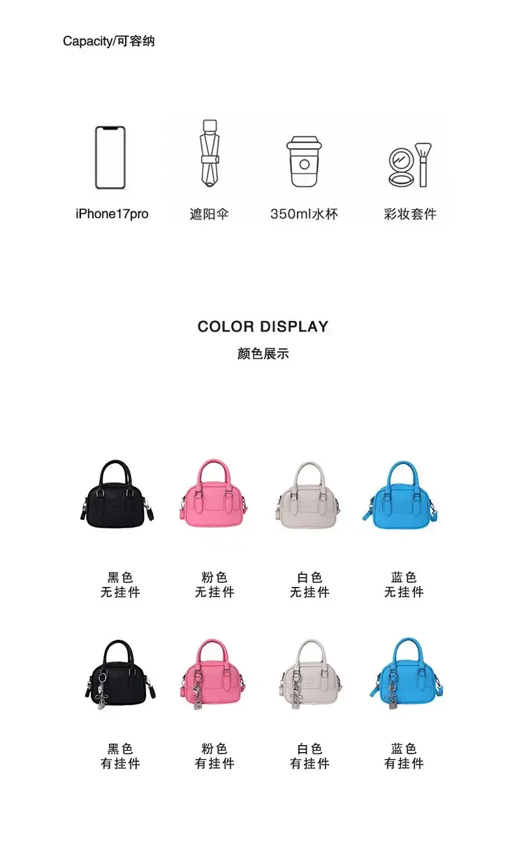 Tas Selempang Wanita Bahan PU Sintetis Polos Warna Biru Bentuk Kotak Tali Resleting Grosir