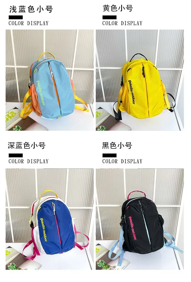 Tas Ransel Wanita Bahan Nylon Polos Warna Hitam Bentuk Kotak Tali Lebar Resleting Katalog