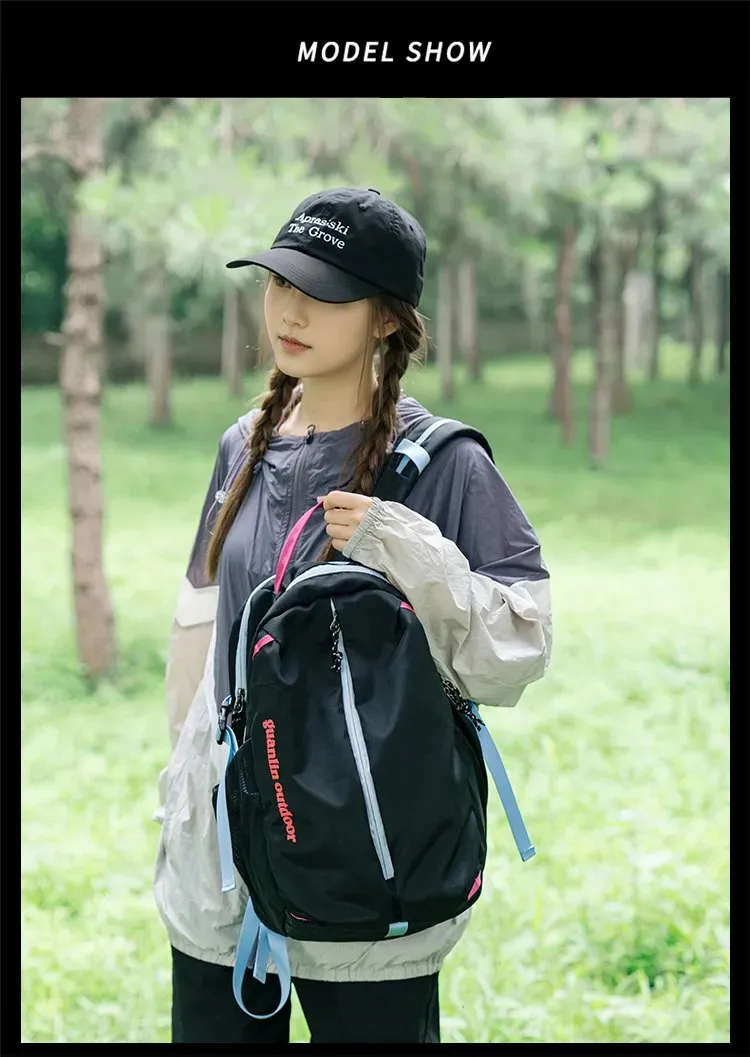 Tas Ransel Wanita Bahan Nylon Polos Warna Hitam Bentuk Kotak Tali Lebar Resleting Katalog
