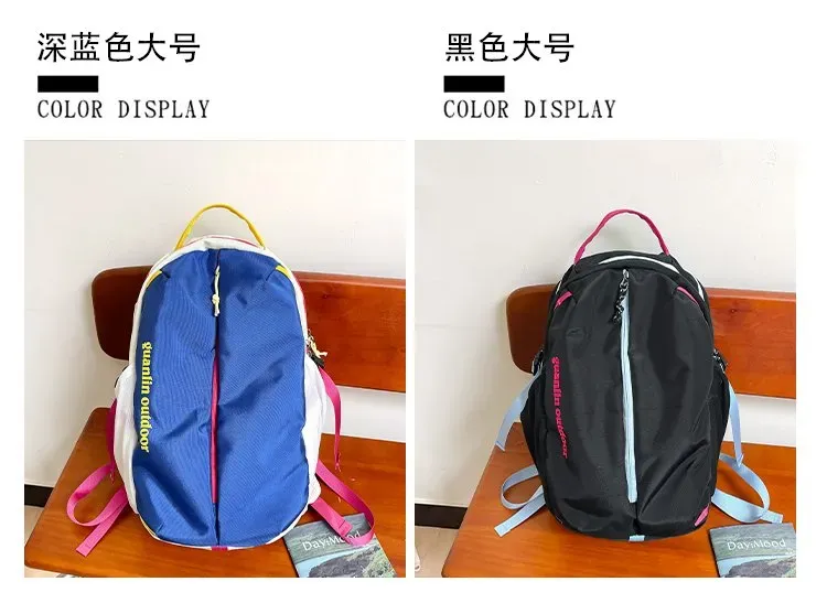 Tas Ransel Wanita Bahan Nylon Polos Warna Hitam Bentuk Kotak Tali Lebar Resleting Katalog