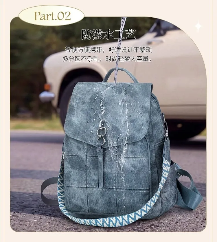 Tas Ransel Wanita Bahan PU Sintetis Polos Warna Hitam Bentuk Kotak Tali Lebar Pilihan Reseller